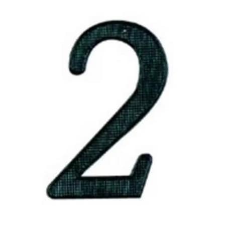 Delaney Hardware No 2 BLACK METAL HOUSE NUMBER 4205002